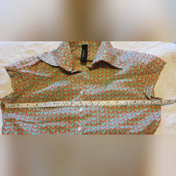 Zhouk tie-front summer print top - Picture 6 of 8